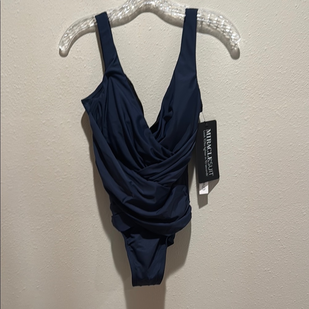 NWT Miraclesuit Crossover Midnight Blue Swimsuit